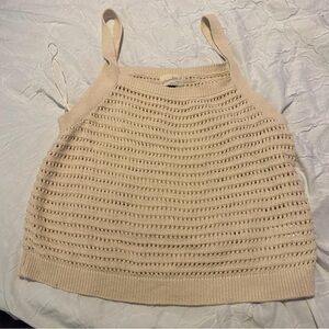 Cream Knit Women's Top